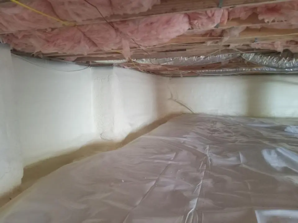 Crawl space encapsulation with closed-cell spray foam for Flat Roof Repair in Monessen